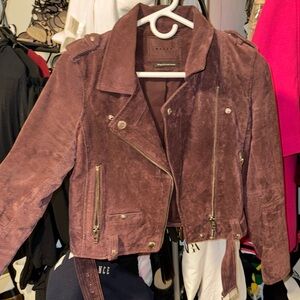 Blank NYC burgundy suede jacket